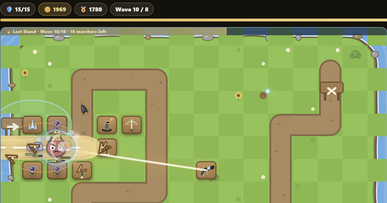 CleverlyAI tower defense study game built from the same material